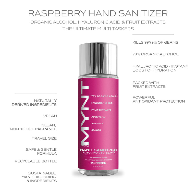 MYNT HAND SANITIZER RASPBERRY  4 FL OZ